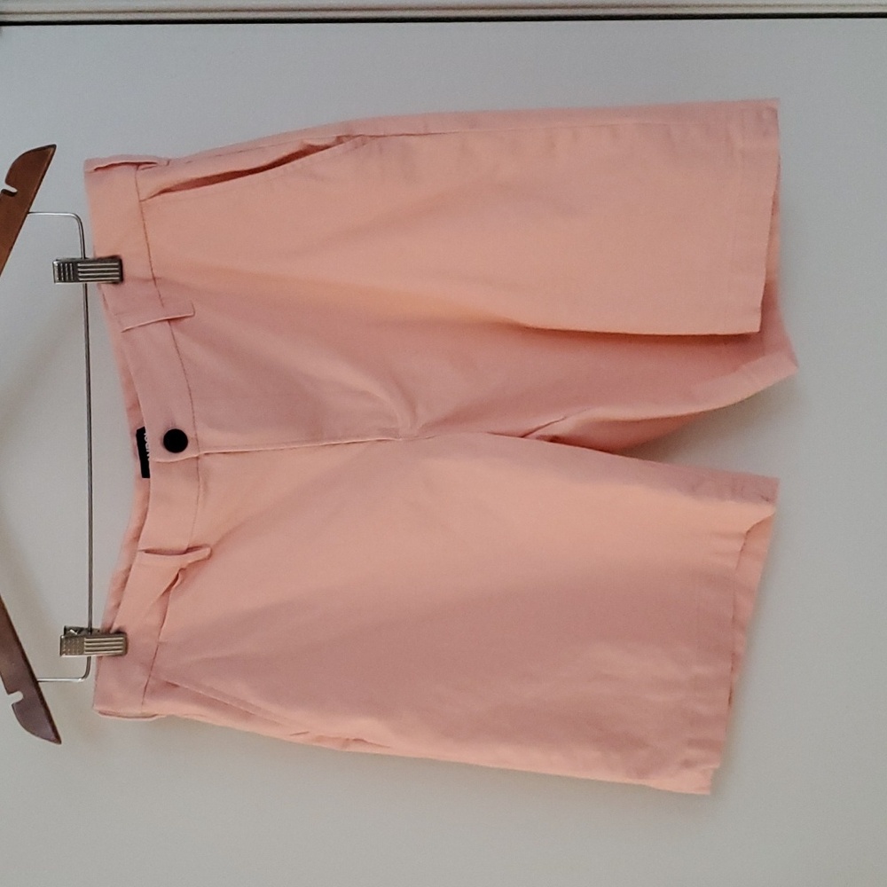 Lands'End peach men's bermuda shorts 35"w reg trad fit 98 cotton